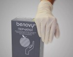 Перчатки смотровые латексные нестерильные опудренные, Benovy (Бенови) р. L №1 Майлд текстурированные 2400001225606